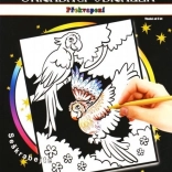 Meglepő kaparós kép Két papagáj 20x25 cm