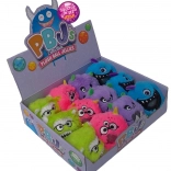 Plüss szorongatható szörnyecske golyókkal