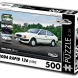 Retro-autók puzzle Škoda Rapid 136 (1988) – 500 darab