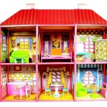 Nagy babaház bútorokkal – kreatív villa