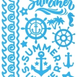 Rávasalható matrica tengeri motívummal – nagy ív 20 × 30 cm