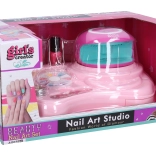 Körömstúdió lámpával és díszekkel