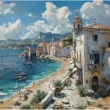 ANATOLIAN Puzzle Tengerparti falu 1000 darab