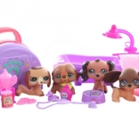 kutyaszett kiegészítőkkel játékhoz és gondozáshoz