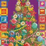 Puzzle COBBLE HILL Karácsonyfa a takarón XL 275 darab