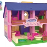 Műanyag babaház 37 cm play house tartozékokkal