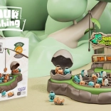 Woopie dinoszauruszos halacskafogó – mágneses játék gyerekeknek, 2 bottal