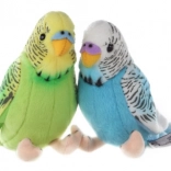 Plüss hullámos papagáj 14 cm