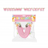 Papír girland Všechből a legjobb – rózsaszín