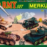 Merkur Army készlet építőjáték, 674 db, kétrétegű doboz 36 × 27 × 5,5 cm