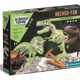 Clementoni Science & Play ArcheoFun: T‑Rex és Triceratops – ásatási készlet világító csontvázakkal