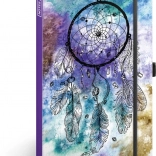 Vonalas A5-ös jegyzetfüzet álomfogó motívummal