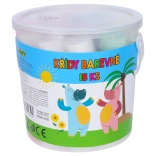 Színes járdakréták vödörben, 15 db