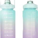 Sport vizespalack szívószállal és motivációs időskálával, 2 l