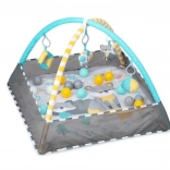 MoMi LAMMIS játszó- és fejlesztőszőnyeg labdákkal