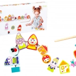 CUBIKA fűzőkészlet fa törpökkel