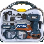 Zöld gyerek szerszámkészlet bőröndben