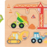 Fa beillesztős puzzle Építkezés Goki