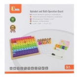 Viga matematikai műveleti tábla betűkkel, számokkal és jelekkel