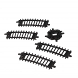 sínek és kereszteződések gyerekvonatokhoz – ívelt elemek és keresztező kompatibilis a RegioJet, České dráhy, SC Pendolino és a Železničná spoločnosť Slovensko modellekkel