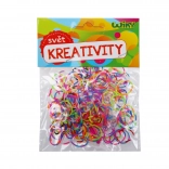 Varázslatos csíkos fonható gumik színkeverék