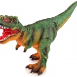 Nagy dinoszaurusz figura T‑Rex zöld‑narancssárga, hanggal, 60 cm