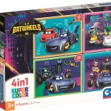 Puzzle Batwheels 4 az 1-ben (12, 16, 20, 24 darabos)