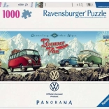 RAVENSBURGER panoráma puzzle – VW-vel az Alpokon át, 1000 darab