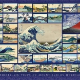 Cobble Hill puzzle Harminchat kilátás a Fudzsi-hegyre 1000 darab