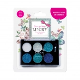 Lukky krémes szemhéjfestékek csillogó hatással és ecsettel - 6 szín