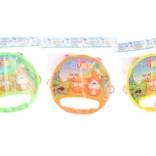 Műanyag csörgődob állatkákkal, 17 cm