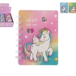 Unikornisos spirálfüzet 9,5 × 12 cm