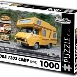 Puzzle RETRO-AUTA ŠKODA 1203 Camp (1969) – 1000 darabos
