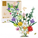 Építőkészlet – dekoratív virágcsokor, 836 darab