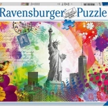 New York-i képeslap – Ravensburger 500 darabos puzzle