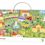 Keresd meg a tárgyakat puzzle – város, 80 darab