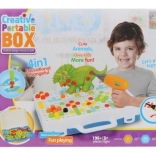 Csavarozós építőkészlet elemes fúróval és hordtáskával, 188 darab