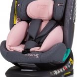 CHIPOLINO Supreme i-Size 40–150 cm autósülés ISOFIX-szel és 360°-ban forgatható talppal – Flamingo