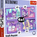 Puzzle 4 az 1-ben KUROMI – HELLO KITTY