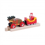 Mikulás rénszarvas-fogata sínnel – Bigjigs Rail