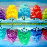 Enjoy puzzle Színes történelemmel rendelkező fák 1000 darab