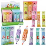 Állatos mintás kihúzókészlet, rózsaszín és kék, két heggyel, 3 db