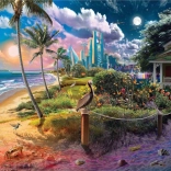 NORIMPEX gyémántfestés – tengerparti ház 30 × 40 cm