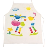 Gyermek pamut kötény színezéshez