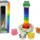 Fa oktatópiramis és állatos gyűrűk