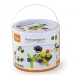 Fa szerelő építőkészlet vödörben, 48 darab (3+)