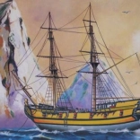 Black Falcon kalózhajó makett 1:120