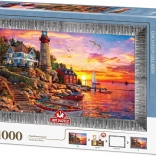 ART PUZZLE Puzzle kerettel és ragasztóval Gyönyörű naplemente 1000 darab