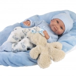 Realisztikus baba újszülött teljes vinil testtel - fiú 40 cm