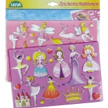 LENA hercegnős és balerina rajzsablonok